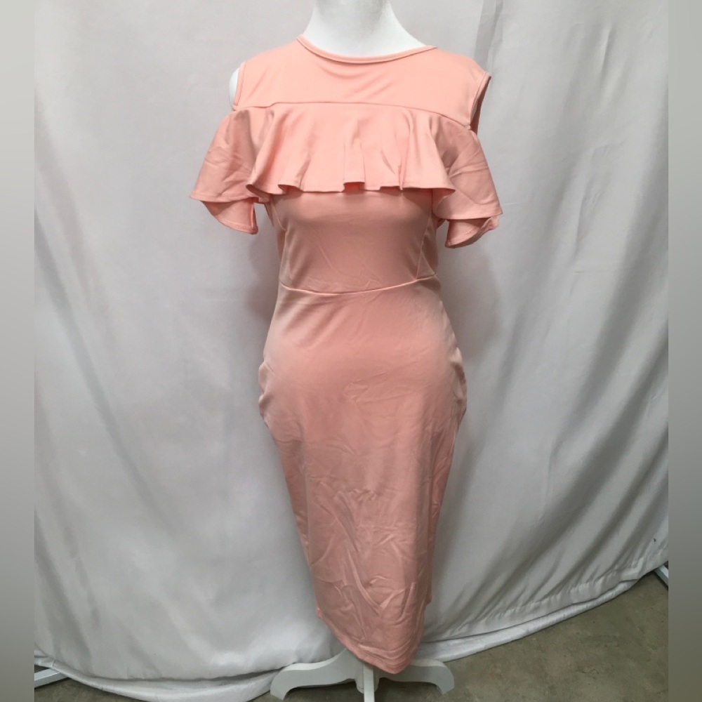 Mizoci Pink Ruffle Dress